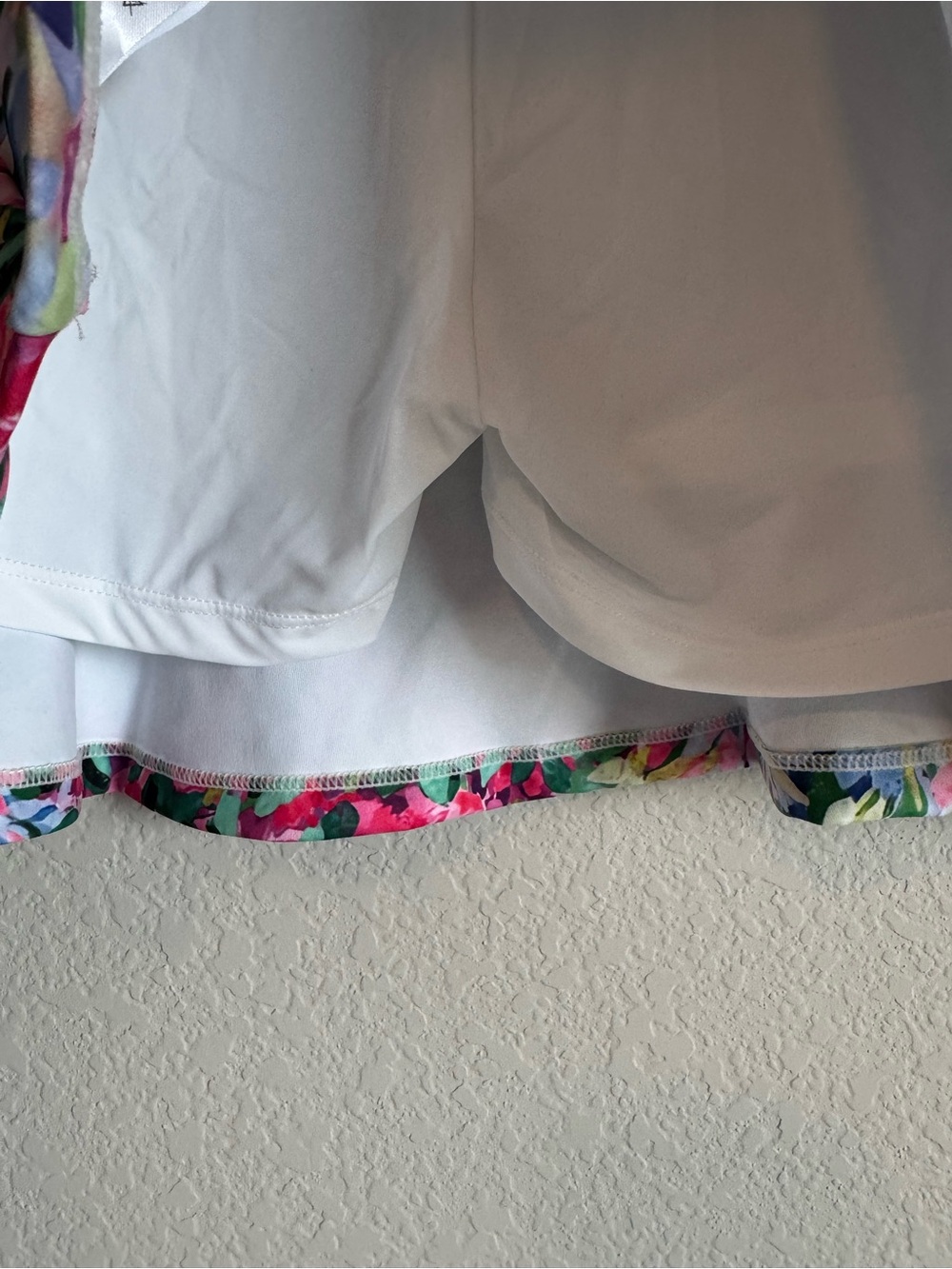Acegolfs Botanical Floral Print Energy Silky 17" Ruffle Tennis Golf Skirt Size L - Picture 7 of 11